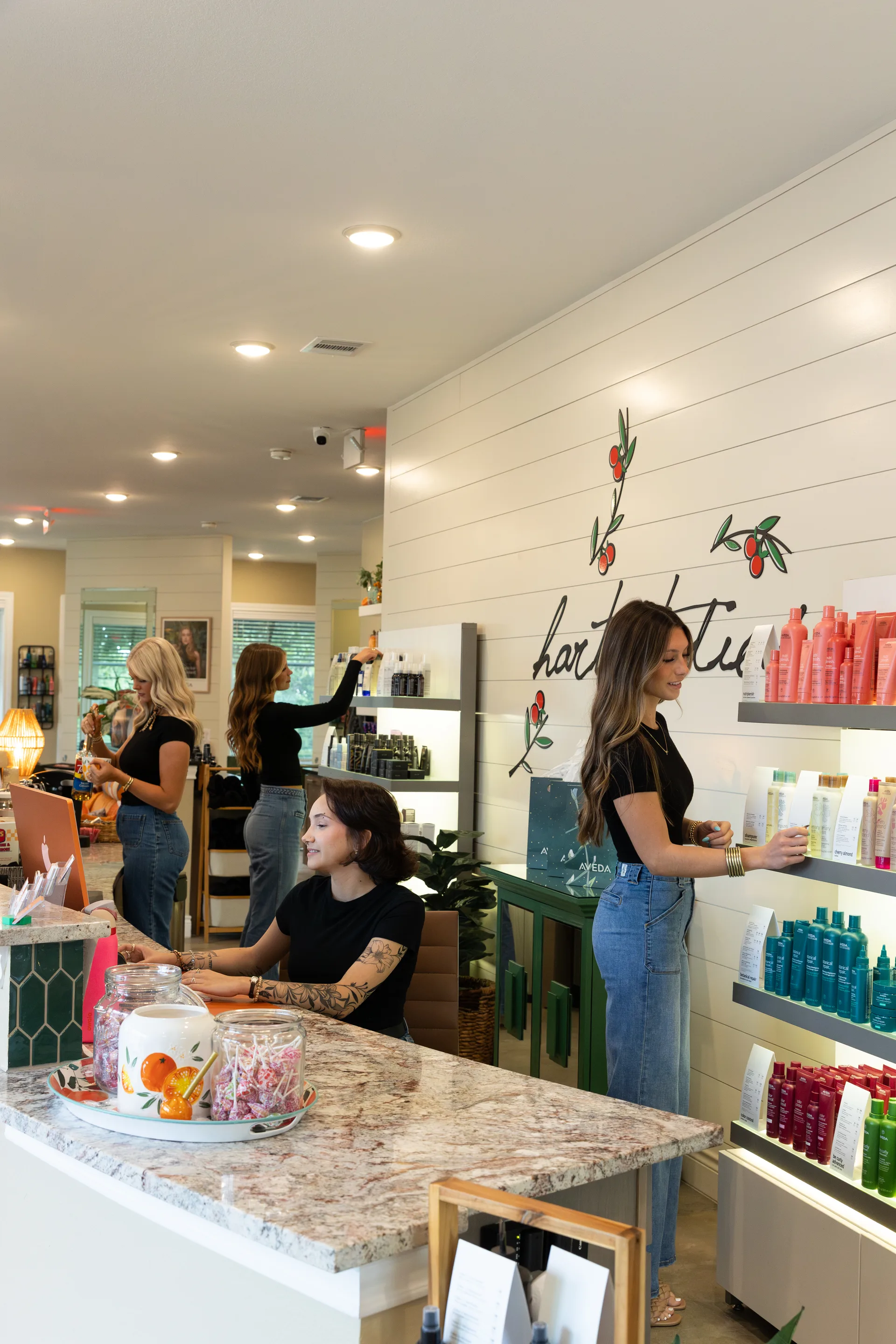 Guests and stylists enjoying a day at Hart Studios